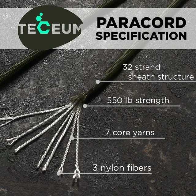 Alt view image 2 of 7 - 550lb 4mm Paracord Rope - Utility Camping Cord