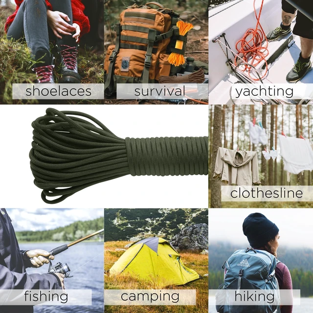 Alt view image 6 of 7 - 550lb 4mm Paracord Rope - Utility Camping Cord