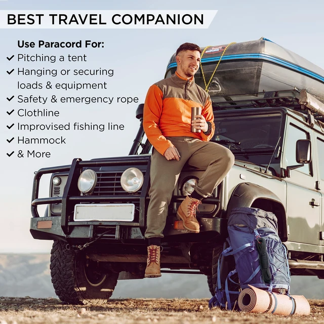 Alt view image 2 of 6 - Paracord 750lb 5/32 Nylon Rope for Tent Camping Utility Outdoor
