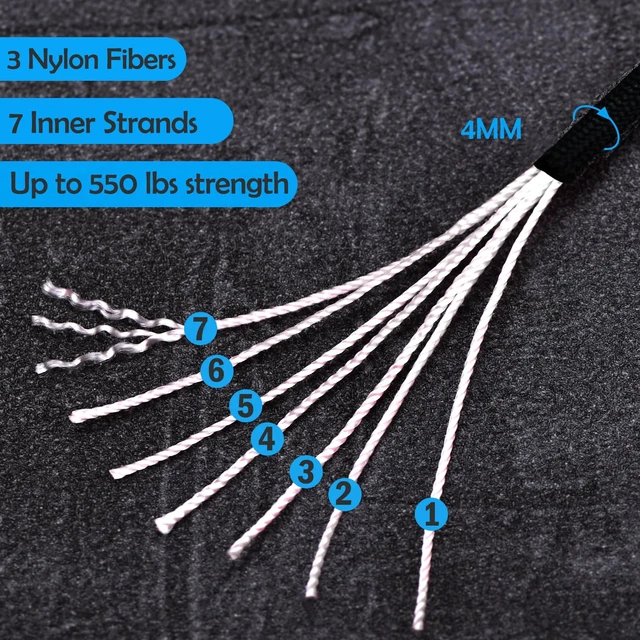 Alt view image 6 of 6 - Type III 550 Paracord Rope 5/32"x100' Outdoor Survival Cord