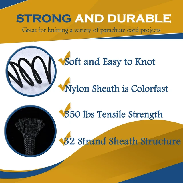 Alt view image 5 of 6 - Type III 550 Paracord Rope 5/32"x100' Outdoor Survival Cord