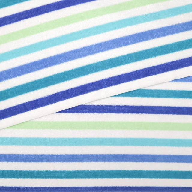 Alt view image 4 of 7 - Mainstays Everyday Yarn Dyed Cool Breton Stripe Cotton-Blend Velour Beach Towel, 30in x 60in, 2-Pack