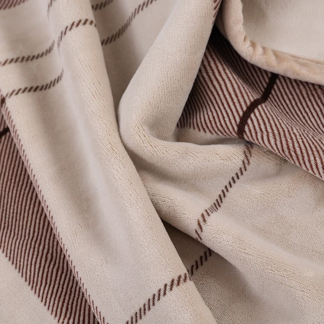 Alt view image 5 of 5 - Better Homes & Gardens Super Soft Luxe Coco Plush Couch Throw Blanket, Brown Plaid