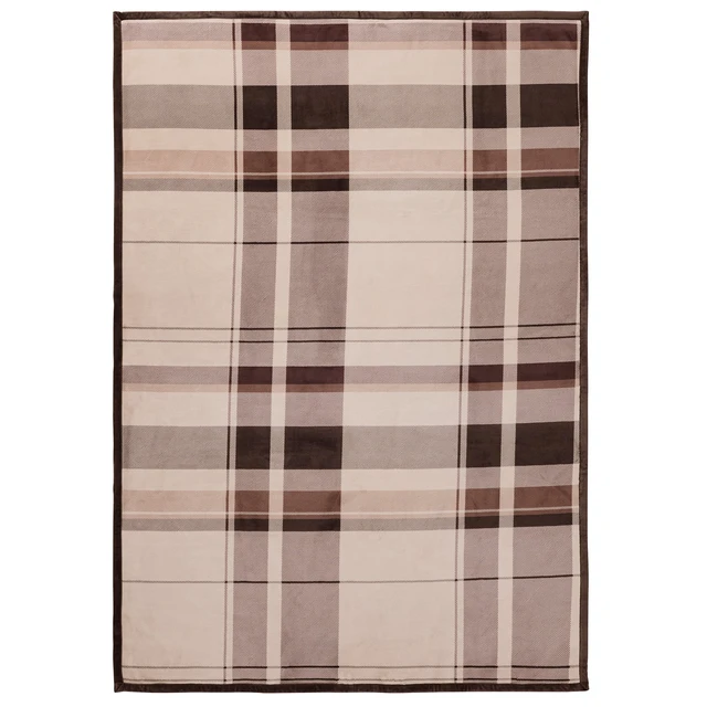Alt view image 2 of 5 - Better Homes & Gardens Super Soft Luxe Coco Plush Couch Throw Blanket, Brown Plaid