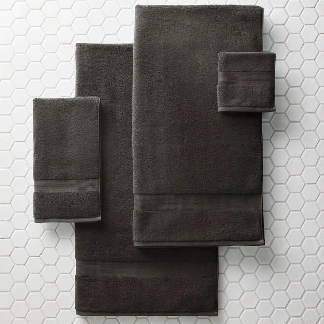 Alt view image 3 of 6 - Better Homes & Gardens Signature Soft Solid Cotton Bath Sheet, Grey Shadow