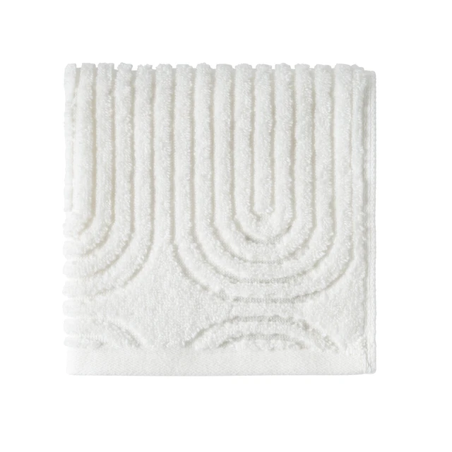 Alt view image 2 of 6 - Beautiful by Drew Barrymore Textured Washcloth, 2-Pack, 100% Cotton, Off White
