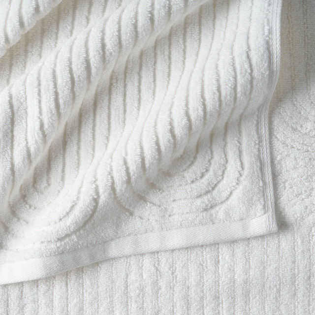 Alt view image 4 of 6 - Beautiful by Drew Barrymore Textured Washcloth, 2-Pack, 100% Cotton, Off White