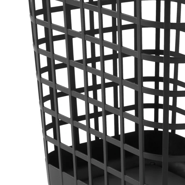 Alt view image 6 of 6 - Mainstays 2.6 Bushel Rolling Laundry Hamper, Black Plastic