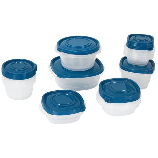 Alt view image 4 of 6 - Mainstays 42-Piece Semi Durable Plastic Food Storage Container Set