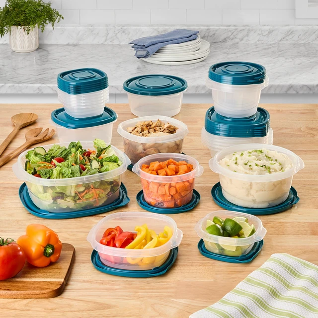 Alt view image 6 of 6 - Mainstays 42-Piece Semi Durable Plastic Food Storage Container Set