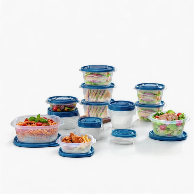 Alt view image 5 of 6 - Mainstays 42-Piece Semi Durable Plastic Food Storage Container Set