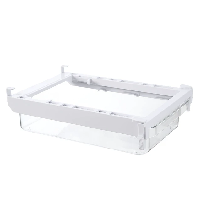 Alt view image 4 of 5 - Mainstays Clear Under-Shelf Drawer Organizer, Pull-Out Storage Box for Refrigerator or Cabinet