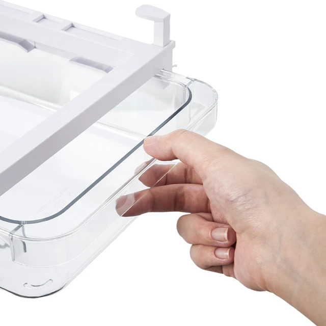 Alt view image 2 of 5 - Mainstays Clear Under-Shelf Drawer Organizer, Pull-Out Storage Box for Refrigerator or Cabinet
