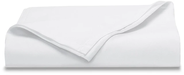 Main image of Mainstays Twin/Twin-XL Easy Care Percale Flat Sheet, 300 Thread Count, Arctic White