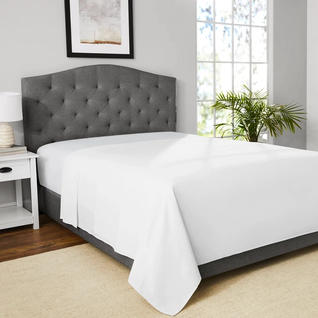Alt view image 5 of 7 - Mainstays Twin/Twin-XL Easy Care Percale Flat Sheet, 300 Thread Count, Arctic White