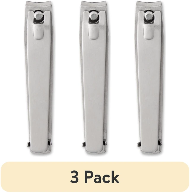 Main image of Equate Stainless Steel Toenail and Fingernail Clippers with File, 3 Pack