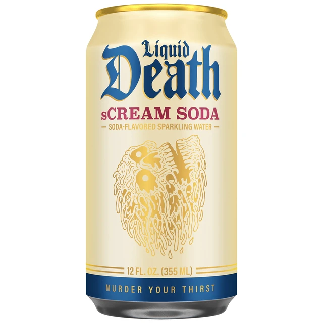 Alt view image 2 of 5 - Liquid Death s'CREAM Soda Flavored Sparkling Water, 6-Pack (12oz Cans), Low Sugar, Huge Flavor, No Artificial Sweeteners