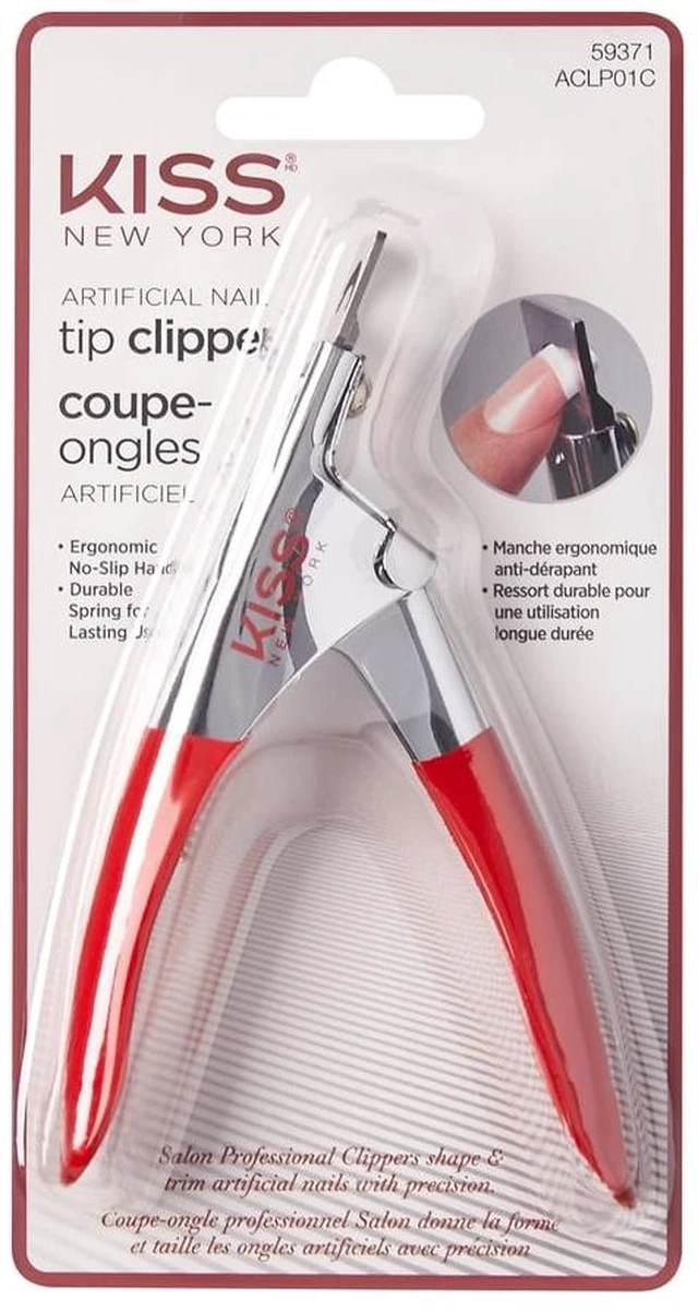 Main image of Kiss Professional Artificial Acrylic Nail Tip Clipper, Stainless Steel, 1 Count