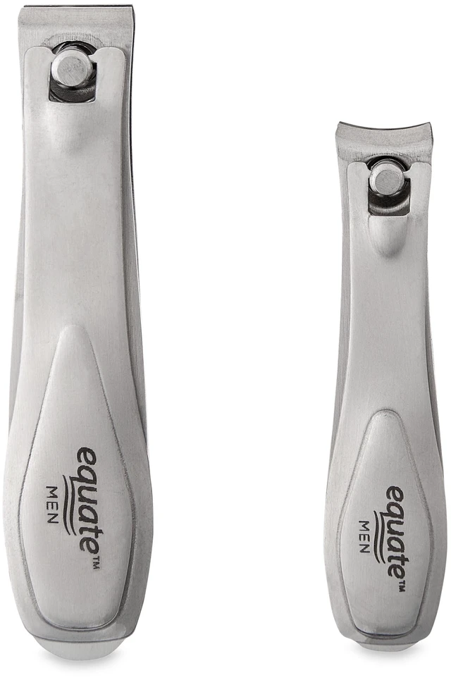 Main image of Equate Stainless Steel Nail Clippers, Twin-Pack, 2 Pieces