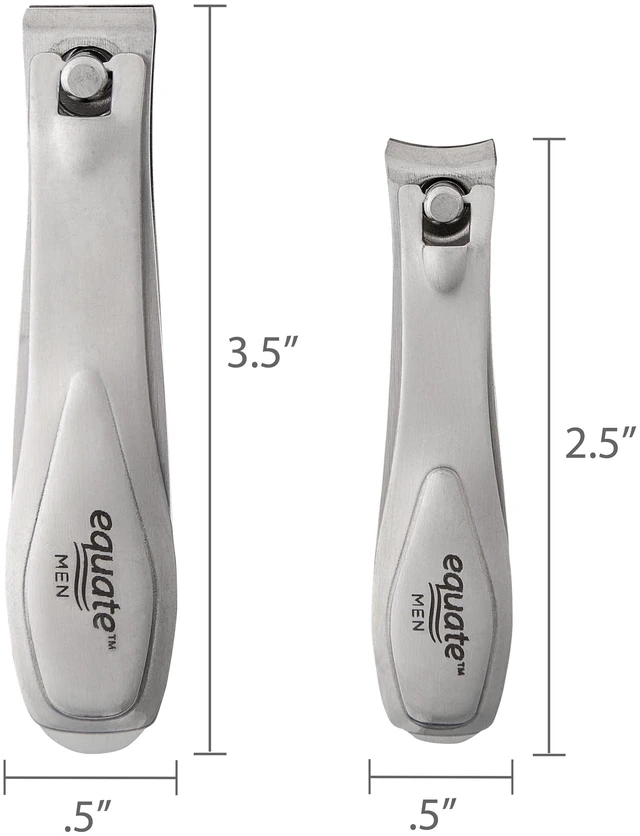 Alt view image 2 of 6 - Equate Stainless Steel Nail Clippers, Twin-Pack, 2 Pieces