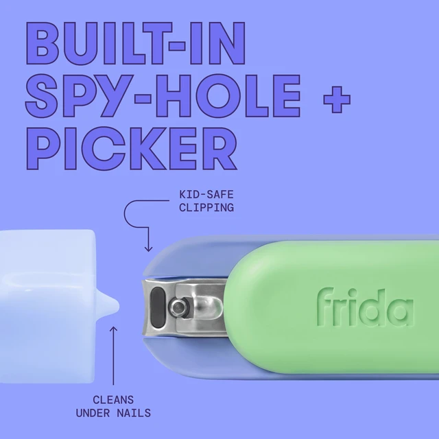 Alt view image 4 of 6 - Frida Kids 2-in-1 Nail Clipper and Picker with Travel Cover, Blue and Green