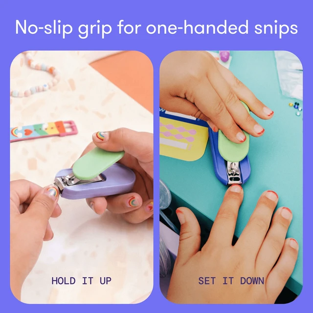 Alt view image 3 of 6 - Frida Kids 2-in-1 Nail Clipper and Picker with Travel Cover, Blue and Green