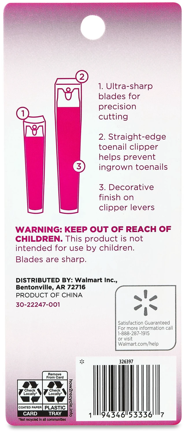 Alt view image 5 of 6 - Care & Fix Fingernail & Toenail Clippers, Pink, 2 Pieces