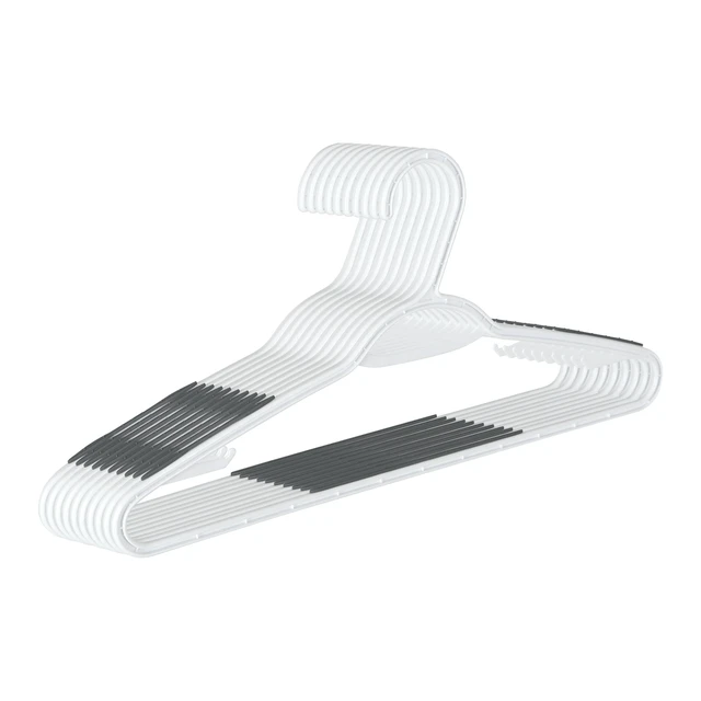 Alt view image 6 of 6 - Mainstays Non-Slip Plastic Clothing Hangers, 30 Count, White