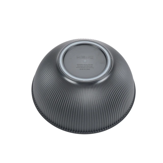 Alt view image 6 of 6 - Mainstays Black 4-Piece Eco-Friendly Recycled Plastic Ribbed Serve Bowl Set