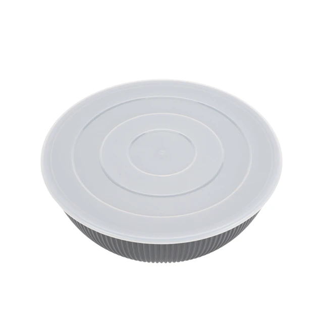 Alt view image 3 of 6 - Mainstays Black 4-Piece Eco-Friendly Recycled Plastic Ribbed Serve Bowl Set