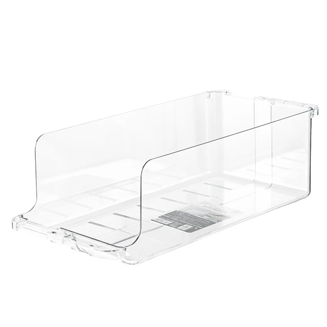 Alt view image 6 of 6 - Mainstays Clear Expandable Drink Fridge Organizer for Kitchen and Can Storage