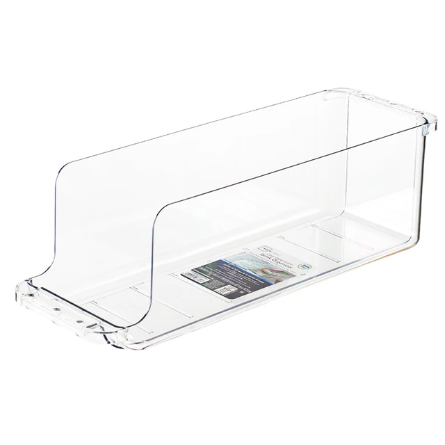 Alt view image 5 of 6 - Mainstays Clear Expandable Drink Fridge Organizer for Kitchen and Can Storage