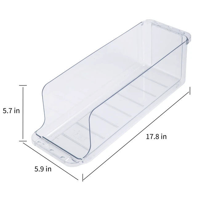 Alt view image 3 of 6 - Mainstays Clear Expandable Drink Fridge Organizer for Kitchen and Can Storage