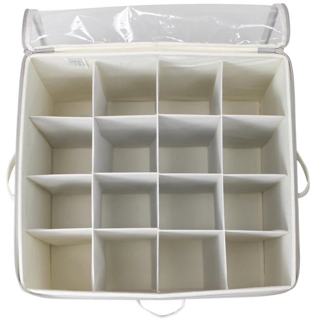 Alt view image 5 of 5 - Mainstays Canvas 16-Pair Shoe Organizer Bin with Clear Zippered Lid