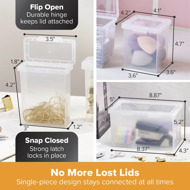 Alt view image 5 of 5 - Bostitch Konnect Nest Box Small Medium & Large Containers, Plastic, Stackable, Clear, 7 Count