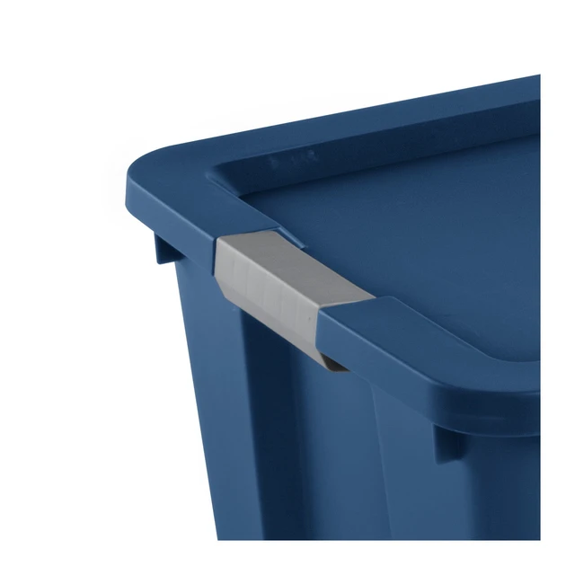 Alt view image 2 of 6 - Sterilite 45 Gallon Extra-Large Wheeled Storage Bin, Plastic Storage Container with Latch Lid and Wheels, Blue