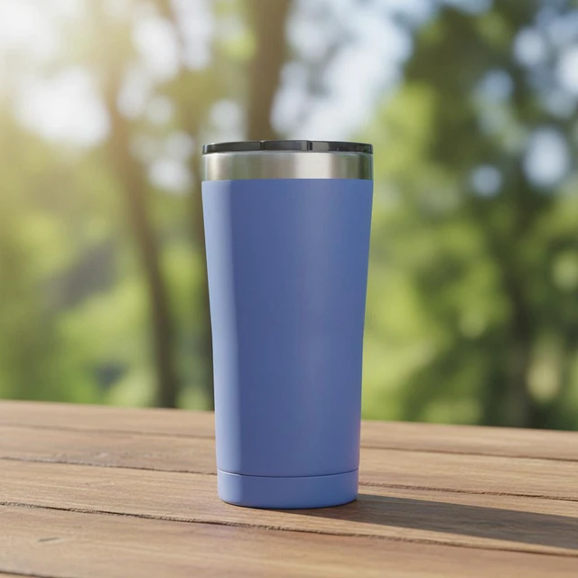 Alt view image 5 of 6 - Ozark Trail 22 oz Stainless Steel Vacuum Insulated Tumbler With Magnetic Slider Lid, Keeps Cold 12H, Blue Indigo