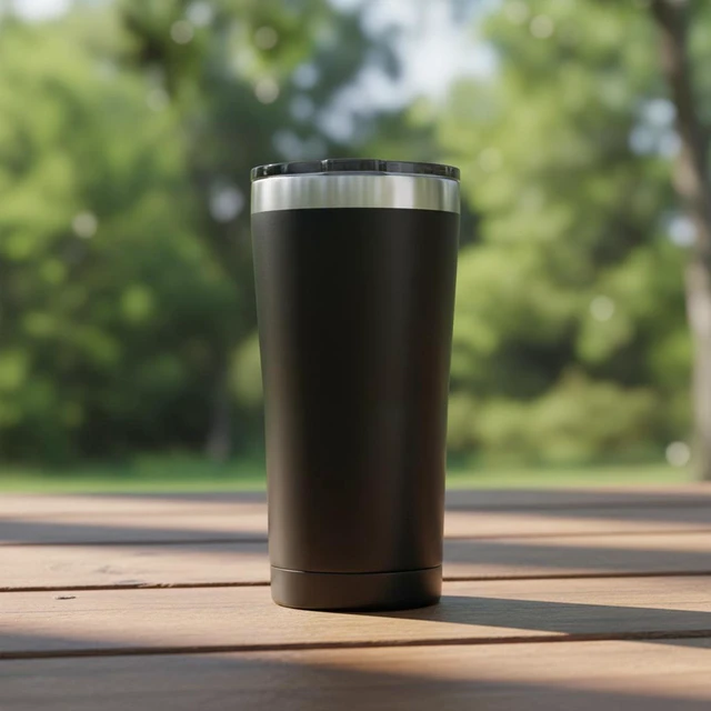 Alt view image 5 of 6 - 22 oz Ozark Trail Vacuum-Insulated Stainless Steel Tumbler, Black