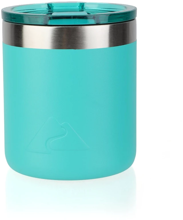 Main image of Ozark Trail 10 oz Ceramic-Lined Stainless Steel Lowball Tumbler with Magnetic Tritan Transparent Slider Lid, Teal