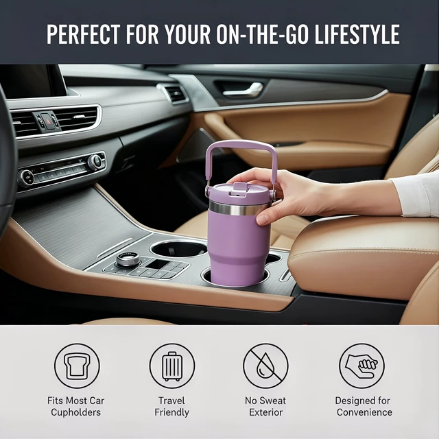Alt view image 3 of 6 - Ozark Trail 18 oz Stainless Steel Insulated Swivel Tumbler, New Lilac