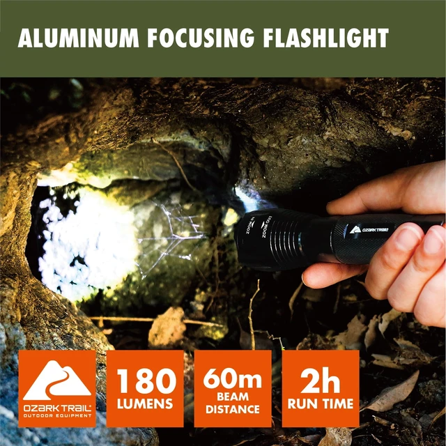 Alt view image 6 of 6 - Ozark Trail 7-Piece Camping Multitool Set with Hammer, Axe, Flashlight, and Knives