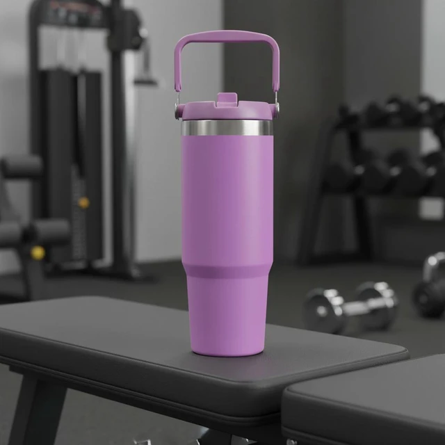 Alt view image 4 of 6 - Ozark Trail 30oz Stainless Steel Insulated Swivel Tumbler, Lilac