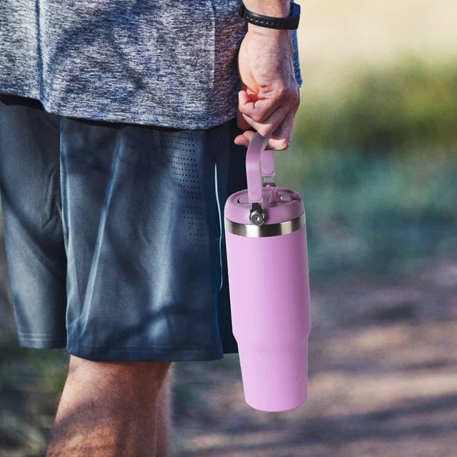 Alt view image 2 of 6 - Ozark Trail 30oz Stainless Steel Insulated Swivel Tumbler, Lilac