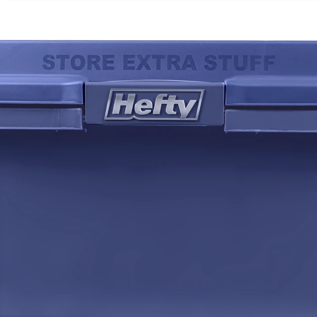 Alt view image 6 of 6 - Hefty HI-RISE 18Gallon Latching Storage Bin with HI-RISE Lid, Plastic, Blue