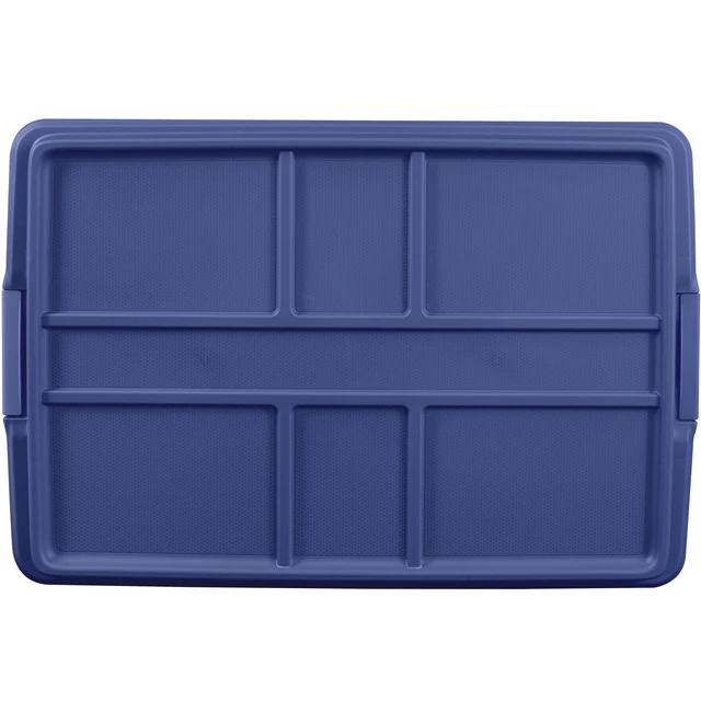 Alt view image 2 of 6 - Hefty HI-RISE 18Gallon Latching Storage Bin with HI-RISE Lid, Plastic, Blue