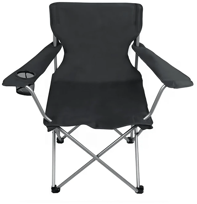 Main image of Ozark Trail Quad Folding Camp Chair with Cup Holder, Black