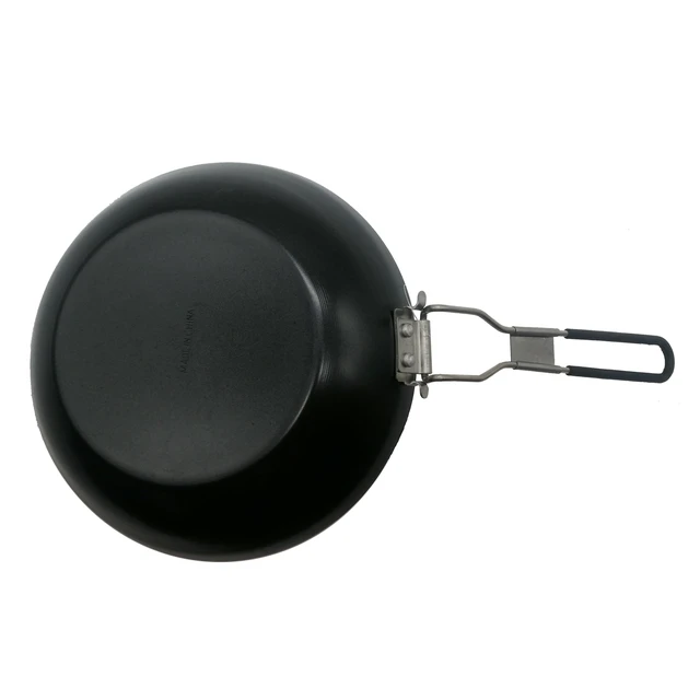 Alt view image 2 of 6 - Ozark Trail 9.5-Inch Carbon Steel Frying Pan with Folding Handle