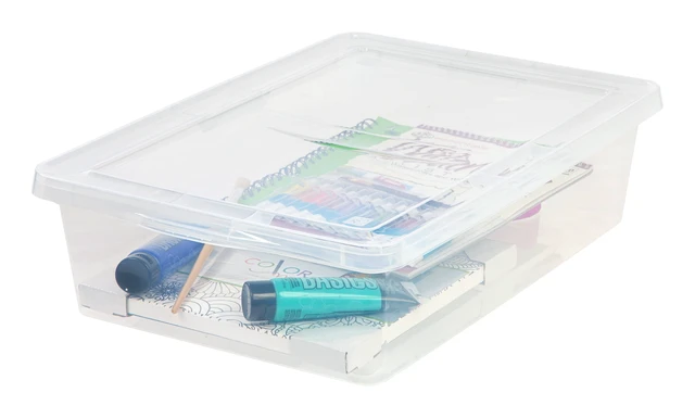 Alt view image 2 of 5 - IRIS 28Qt Plastic Stackable Storage Bin with Latching Lid