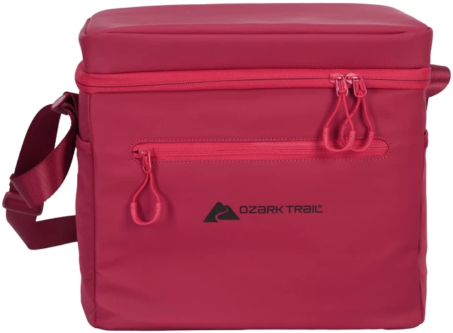 Main image of Ozark Trail 12-Can Soft-Sided Cooler with Removable Hard Liner, Red