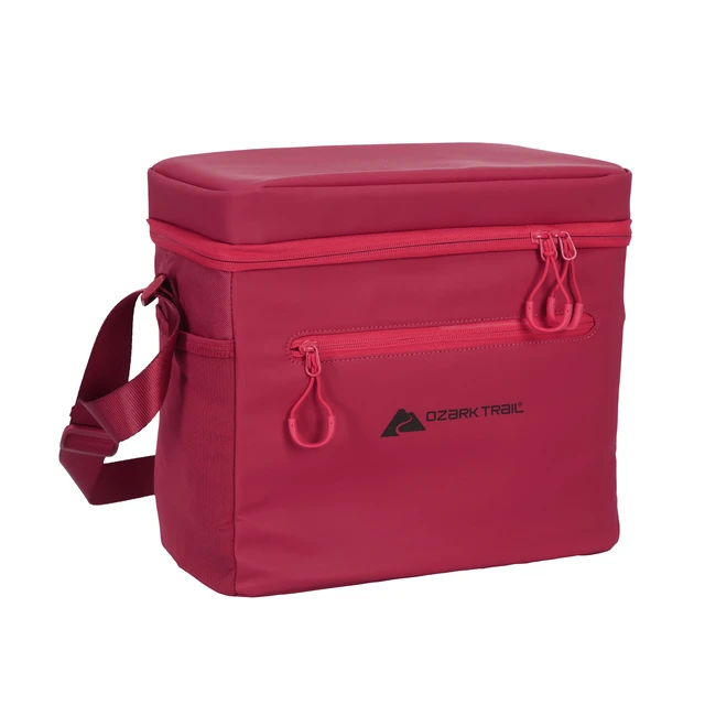 Alt view image 2 of 6 - Ozark Trail 12-Can Soft-Sided Cooler with Removable Hard Liner, Red
